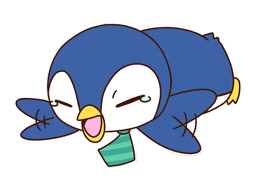 Sticker from the "Fashionable penguin" sticker pack