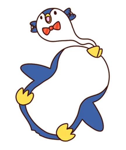 Sticker from the "Fashionable penguin" sticker pack