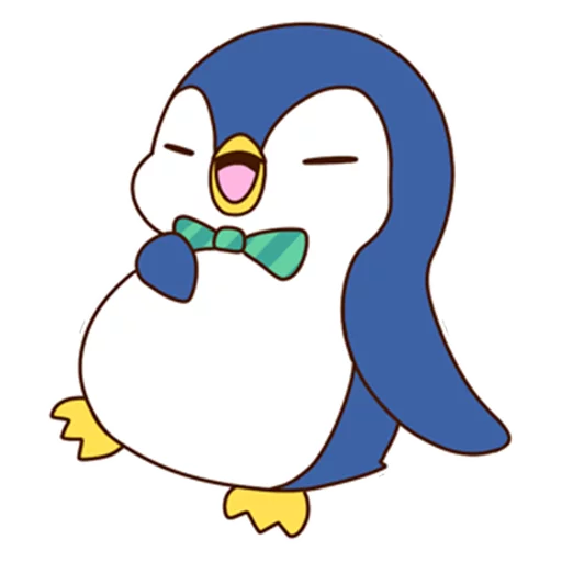 Sticker from the "Fashionable penguin" sticker pack