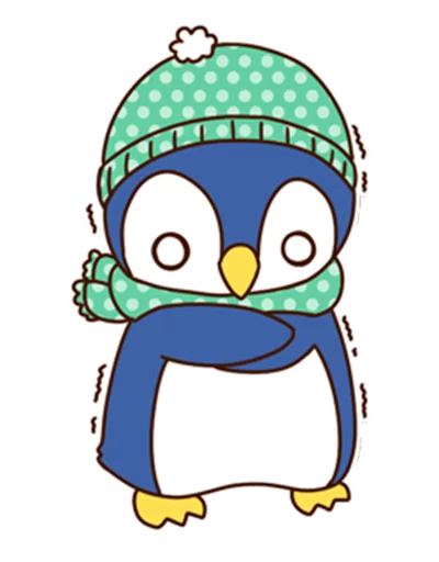 Sticker from the "Fashionable penguin" sticker pack