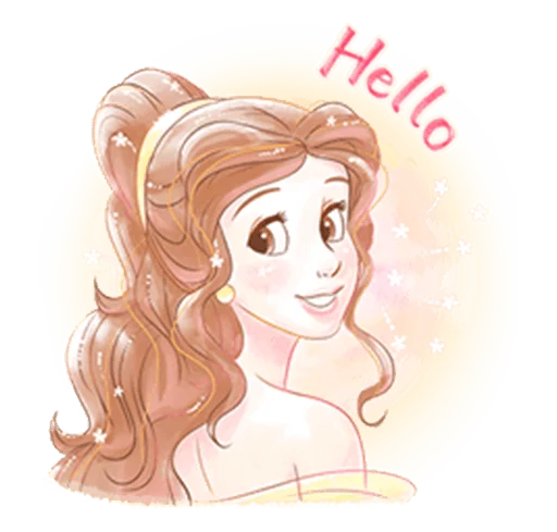 Sticker from the "Beauty and the Beast (Romantic)" sticker pack