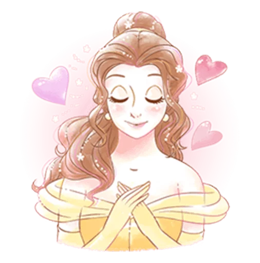 Sticker from the "Beauty and the Beast (Romantic)" sticker pack