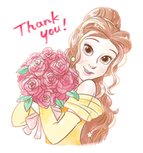 Sticker from the "Beauty and the Beast (Romantic)" sticker pack