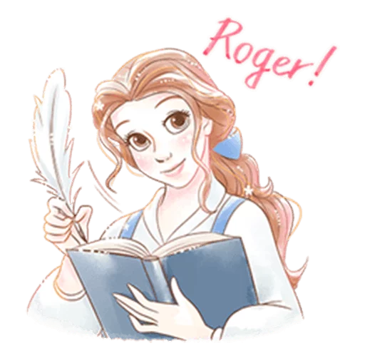 Sticker from the "Beauty and the Beast (Romantic)" sticker pack