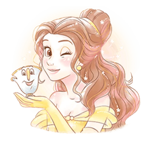 Sticker from the "Beauty and the Beast (Romantic)" sticker pack