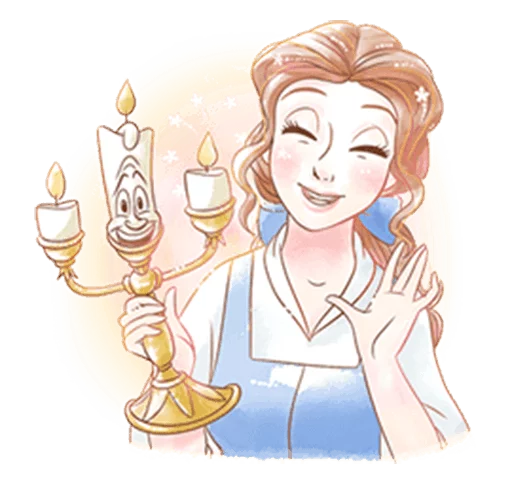 Sticker from the "Beauty and the Beast (Romantic)" sticker pack