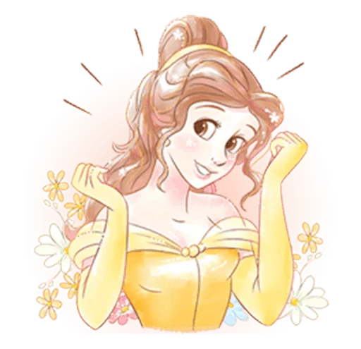 Sticker from the "Beauty and the Beast (Romantic)" sticker pack