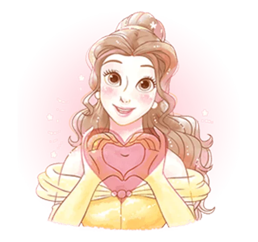 Sticker from the "Beauty and the Beast (Romantic)" sticker pack