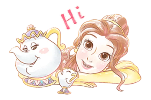 Sticker from the "Beauty and the Beast (Romantic)" sticker pack