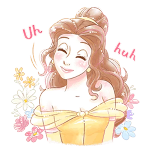 Sticker from the "Beauty and the Beast (Romantic)" sticker pack