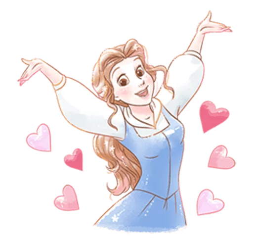 Sticker from the "Beauty and the Beast (Romantic)" sticker pack