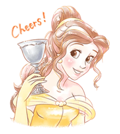 Sticker from the "Beauty and the Beast (Romantic)" sticker pack