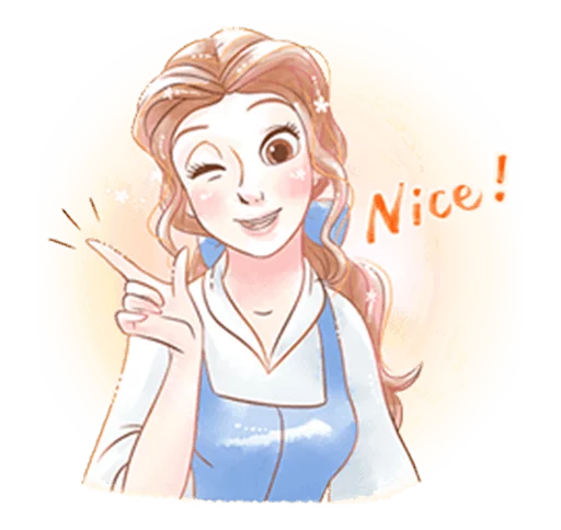 Sticker from the "Beauty and the Beast (Romantic)" sticker pack