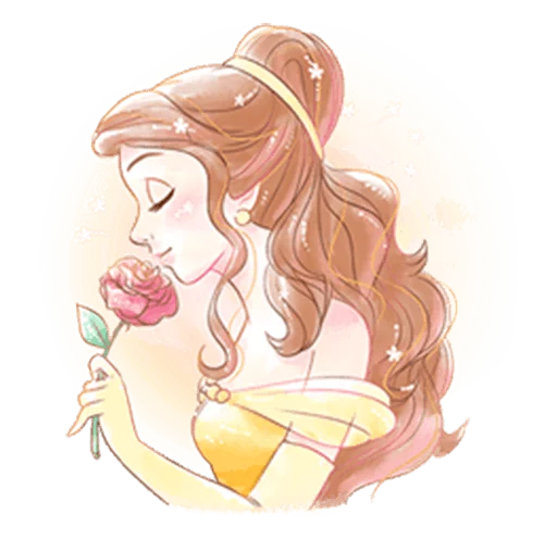 Sticker from the "Beauty and the Beast (Romantic)" sticker pack