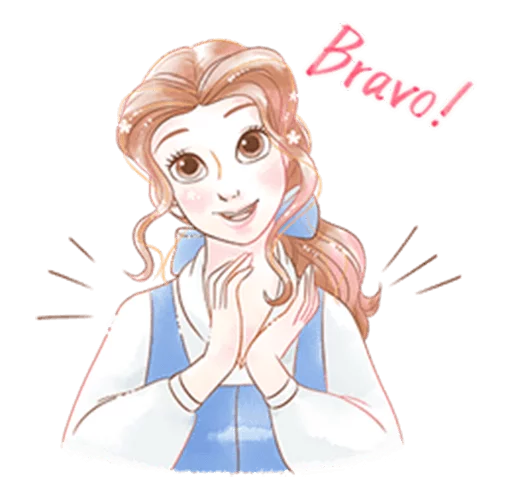 Sticker from the "Beauty and the Beast (Romantic)" sticker pack