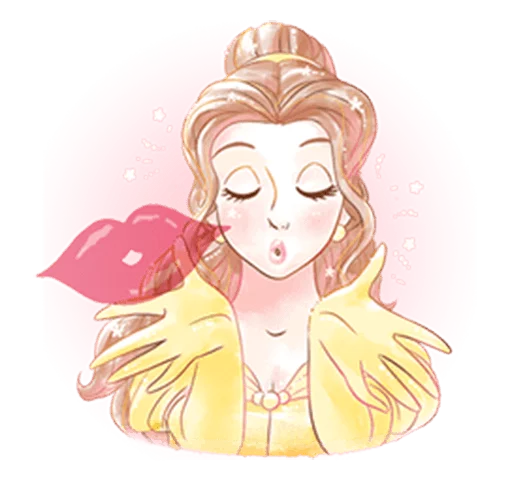 Sticker from the "Beauty and the Beast (Romantic)" sticker pack