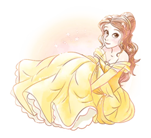 Sticker from the "Beauty and the Beast (Romantic)" sticker pack