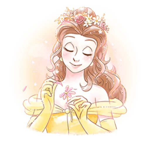 Sticker from the "Beauty and the Beast (Romantic)" sticker pack