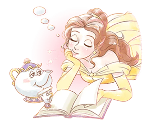 Sticker from the "Beauty and the Beast (Romantic)" sticker pack