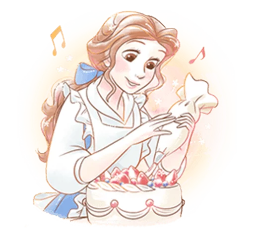 Sticker from the "Beauty and the Beast (Romantic)" sticker pack