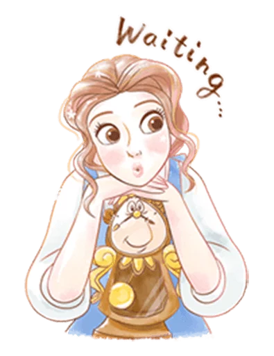 Sticker from the "Beauty and the Beast (Romantic)" sticker pack