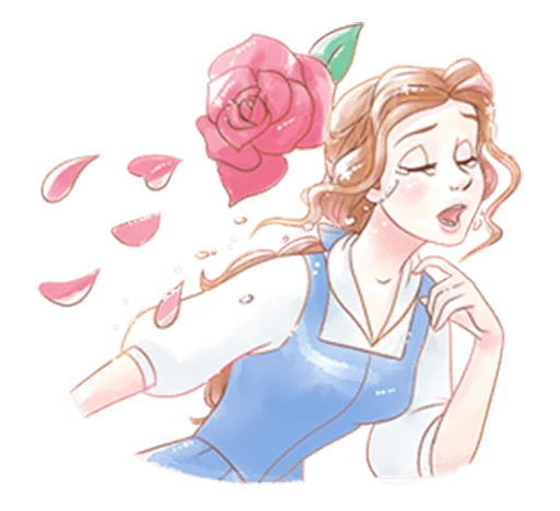 Sticker from the "Beauty and the Beast (Romantic)" sticker pack