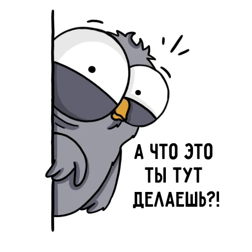 Sticker from the "Воробушек" sticker pack