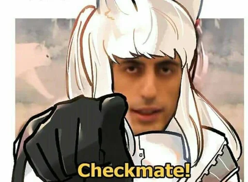 Sticker from the "Arknights cursed meme" sticker pack