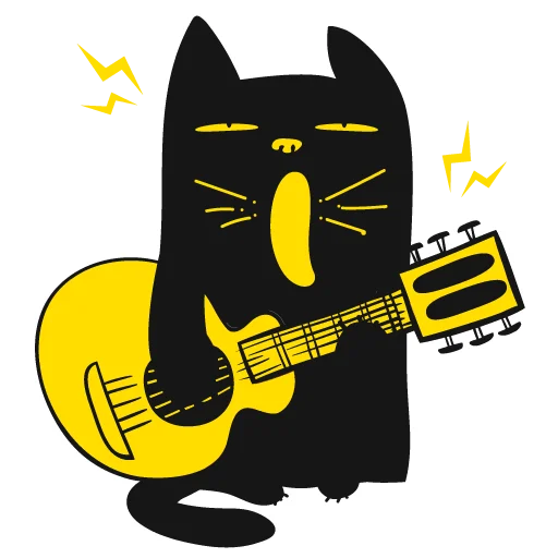 Sticker from the "Кот Юмор FM" sticker pack