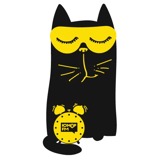 Sticker from the "Кот Юмор FM" sticker pack