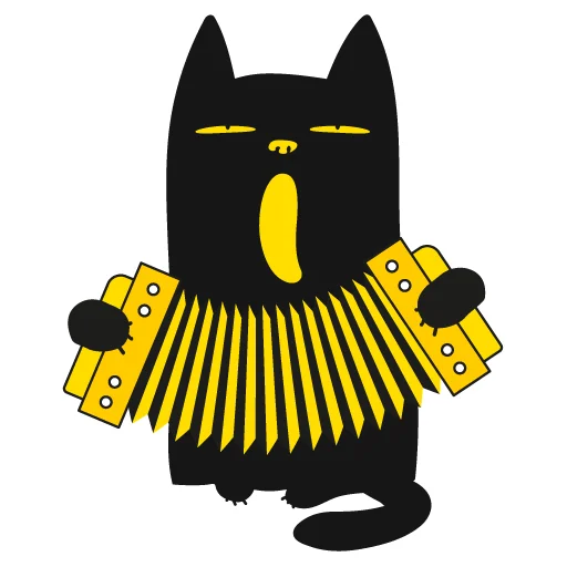 Sticker from the "Кот Юмор FM" sticker pack