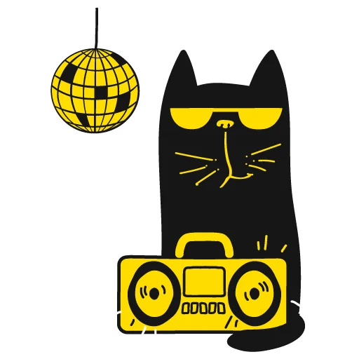 Sticker Кот Юмор FM