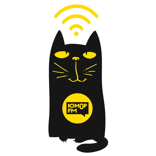 Sticker Кот Юмор FM