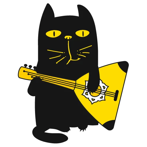 Sticker from the "Кот Юмор FM" sticker pack