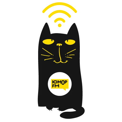 Sticker Кот Юмор FM