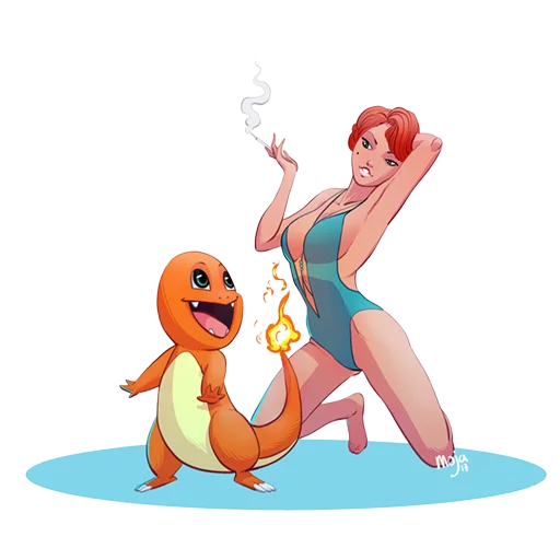 Стикер из набора "Girls&Pokemon"