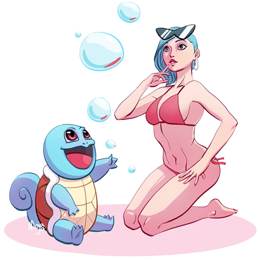 Sticker Girls&Pokemon