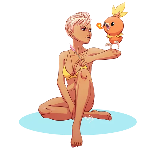 Sticker Girls&Pokemon