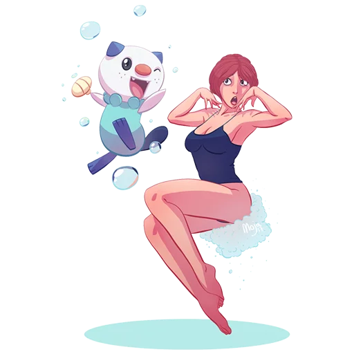 Sticker Girls&Pokemon