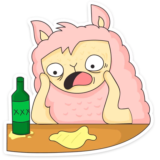 Sticker from the "Лама Молли" sticker pack