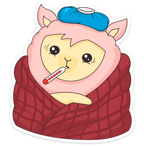 Sticker from the "Лама Молли" sticker pack