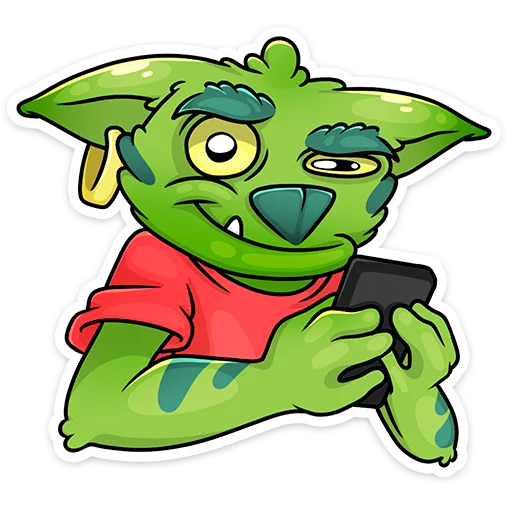 Sticker from the "Троллян" sticker pack