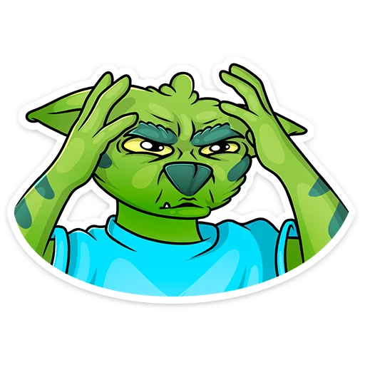 Sticker from the "Троллян" sticker pack