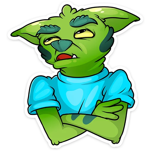 Sticker from the "Троллян" sticker pack