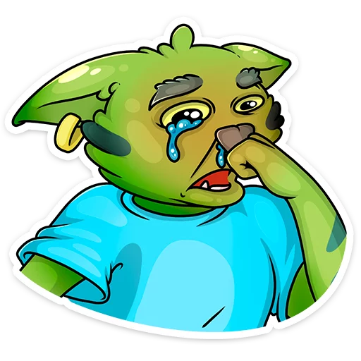 Sticker from the "Троллян" sticker pack