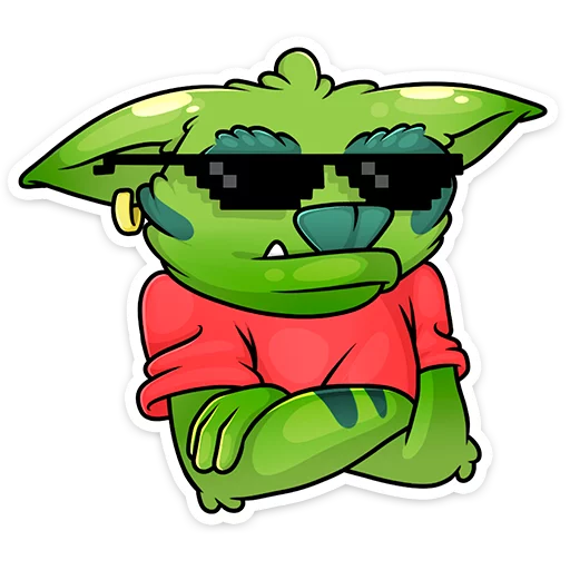 Sticker from the "Троллян" sticker pack