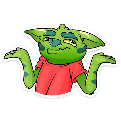 Sticker from the "Троллян" sticker pack