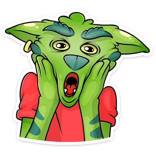 Sticker from the "Троллян" sticker pack