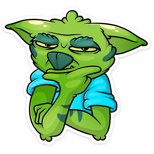 Sticker from the "Троллян" sticker pack