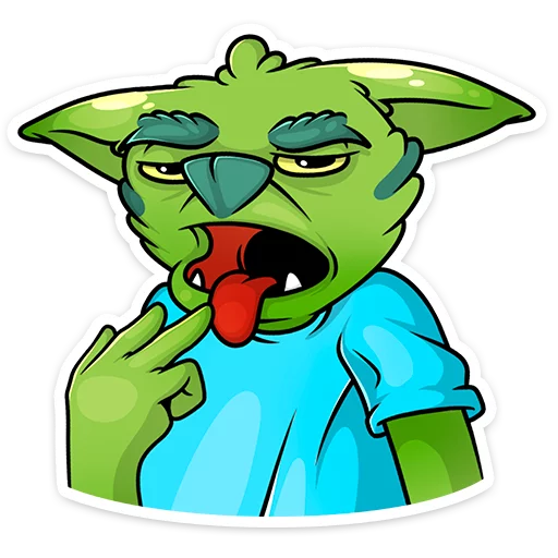 Sticker from the "Троллян" sticker pack